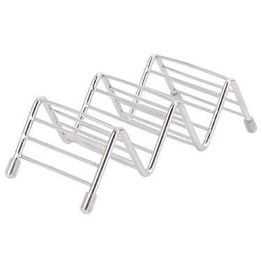Imagem de Suporte para Taco, Suporte de Aço Inoxidável 304 Suporte para Panquecas para TacosSuporte Seguro para Máquina de Lavar Louça Resistente a Altas Temperaturas para Restaurante de