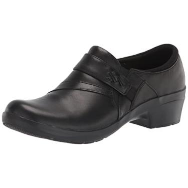 Imagem de Clarks Mocassim feminino Angie Pearl, Couro preto, 6.5 Wide