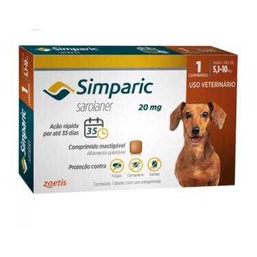 Imagem de Antipulgas e Carrapaticida Para Cães Simparic Tamanhos (20mg)
