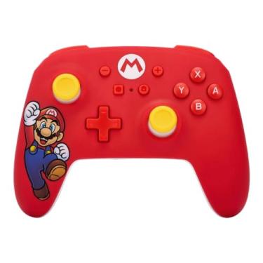 Imagem de PowerA Wireless Nintendo Switch Controller - Mario Joy, AA Battery Powered (Battery Included), Pro Controller for Switch, Advanced Gaming Buttons, Officially Licensed by Nintendo