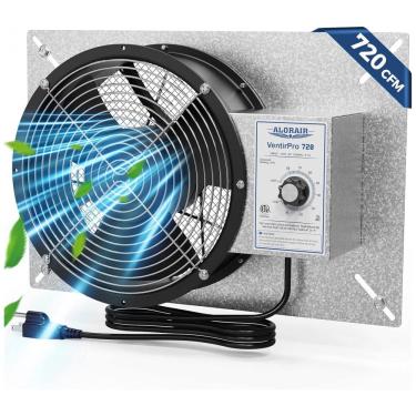 Imagem de Ventilador de Alta Potência com Termostato, Resistente à Água e Poeira IP55, 115V, ALORAIR