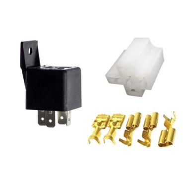 Imagem de 3 Reles Auxiliar Universal 4 Pinos Com Proteção Fixar e 3 Conjunto Cap