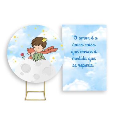 Imagem de Painel De Festa Redondo 1,50x1,50 + Painel Vertical 1,50x2,20 - Pequen