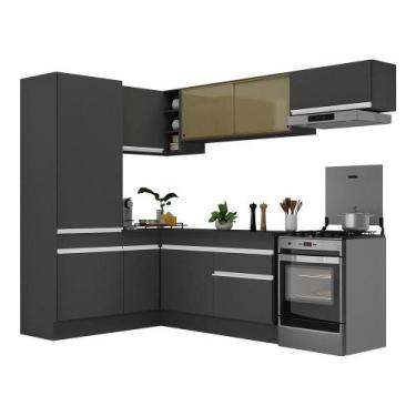 Imagem de Armário de Cozinha Completa de Canto com Rodapé Veneza Multimóveis V20