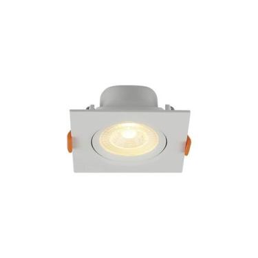 Imagem de Spot de Led Blumenau Slim Quadrado 8W Bivolt, 3000K Luz Amarela