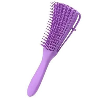 Imagem de Pente Escova Polvo Roxo Desembaraçar Cacheados E Crespos - Hairdo