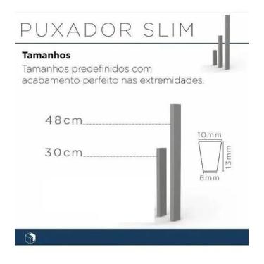 Imagem de Puxador Rometal Slim - 300 - Cb (Cr)