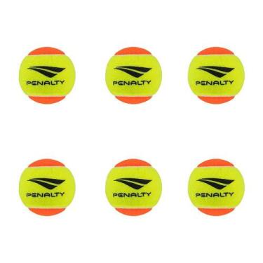 Imagem de Kit 6 Bolas Beach Tennis Penalty XXII Stage 2, Amarelo, Laranja, Único