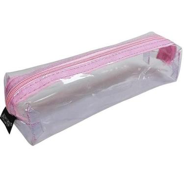 Imagem de Estojo Escolar Transparente Pequeno 1 Compartimento c/ zíper 22x50x50m