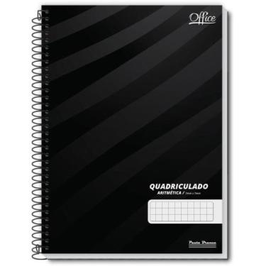 Imagem de Caderno Quadriculado 7X7mm Universitario 80F Preto Capa Dura - Pauta B