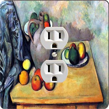 Imagem de Rikki Knight 3142 Outlet Paul Cezzane Art Still Life Pitcher Fruit On Table Design Outlet Plate