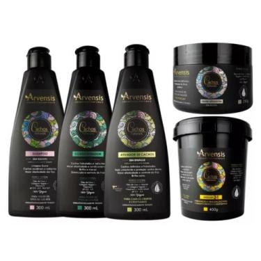 Imagem de Kit Arvensis Cachos Crespo Shampoo Condicionador Ativador Mascara 2x1 