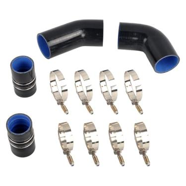 Imagem de FGJQEFG Kit de bota intercooler de silicone resistente compatível com Chevrolet GMC 6.6L Duramax LLY Preto 2004-2005