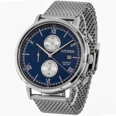Imagem de Relógio Citizen Masculino Cronógrafo Tz21143F Azul Aço Mesh