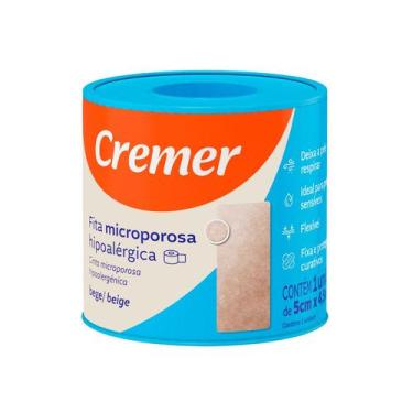 Imagem de Fita Microporosa Hipoalérgica 5cmx4mt Un Bege Cremer