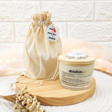 Imagem de lembrancinhas para dindos VELA AROMATICA 100G SAC ORGANZA DE - Bia art