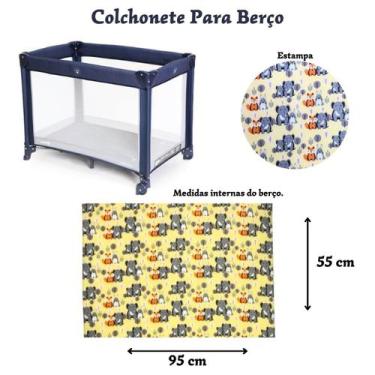 Imagem de Colchonete Macio Para Berço Desmontavel Chiqueirinho  95x55 - Marphi C