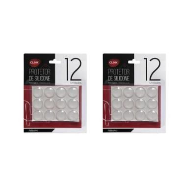 Imagem de Protetor de Silicone Redondo 24pçs pingo 2cm anti-impacto - Clink
