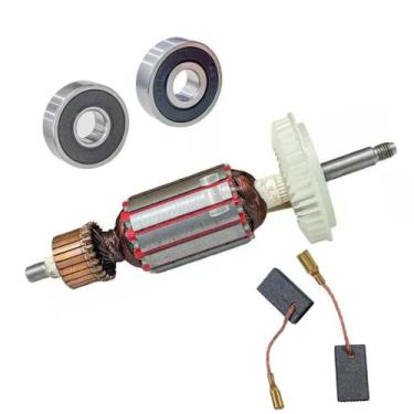 Imagem de Induzido + E Carvão+ Rolam P/ Esmerilhadeira Bosch 1800 110v - Bolte 