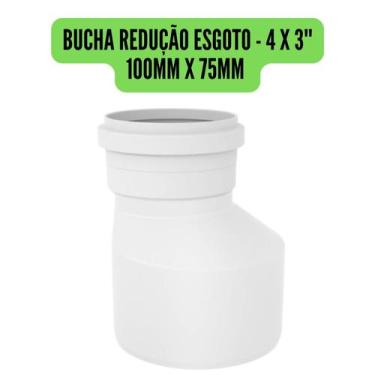 Imagem de Conexões de Esgoto 100mm 4" Branco/Cotovelo/Luva/Tee/Caps/Junção/Luva 