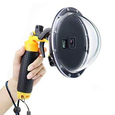 Imagem de GEPULY Porta Dome para GoPro Hero 7/6/5 Preta, Água Profunda, Cúpula de Lente, Gatilho de Mão Flutuante