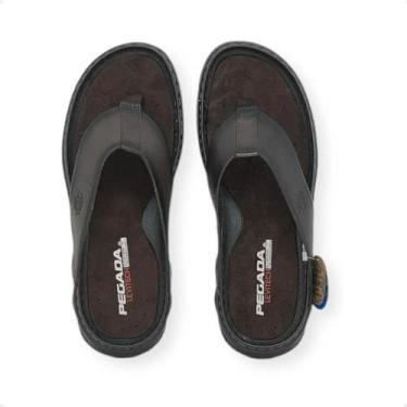 Imagem de Chinelo Masculino Em Couro Dedo Pegada Marrom, Brown, 39