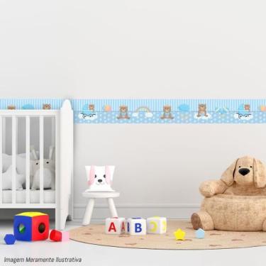 Imagem de Faixa Adesiva Decorativa Quarto Infantil Urso Bebê 15x100cm - PRESENTE