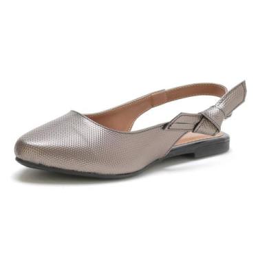 Imagem de Mule Feminino Sandália Rasteirinha Bico Fino Laço Amarrar Dia a Dia Ve