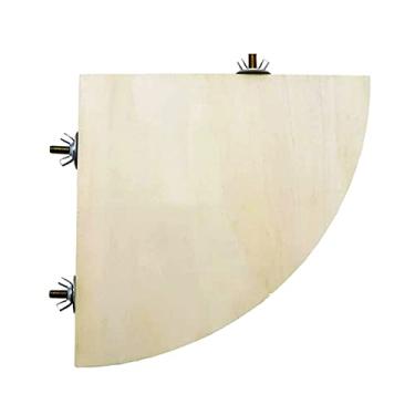 Imagem de Suporte de plataforma plana para poleiro de canto de papagaio, fácil de instalar, seguro e estável, polimento suave sem machucar os pés, poleiros de gaiola para pássaros de madeira maciça (XXL)