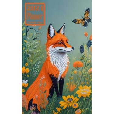 Imagem de 2024 Planner Pocket Size: Fox themed Cover Design 12 Month Daily Weekly Calendar Diary Schedule Organizer Appointments Contact Address Notes