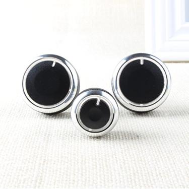 Imagem de VCiiC substituição de alumínio cromado ar condicionado carro A/C controle botões aquecedor rádio volume vídeo interruptor para VW Golf Mk4 Bora Passat 99-08 MG, pacote com 3