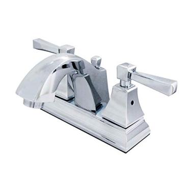 Imagem de Kingston Brass FSC4641DL Concord Torneira de banheiro centralizada de 10,16 cm de alcance do bico, cromo polido