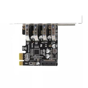 Imagem de Placa de expansão USB 3.0 com 4 portas, PCI-E para cartão PCI Express USB 3.0, PH64 VL805 PCI-E X1 de 5 Gbps para desktop