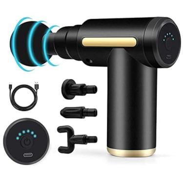 Imagem de Massageador Muscular Eletrico Profissional Pistola – Alívio da Dor, Relaxamento, Liberação Miofascial, 4 Ponteiras, Portátil, Silencioso e com Variação de Velocidade