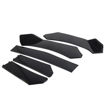 Imagem de Front Splitter Universal, Front Er Lip Splitter Universal, Barras Laterais Pedais, 5Pcront Er Lip Body Kit Universal Lip Splitter Spo Difusor Canard Ou Para Carro