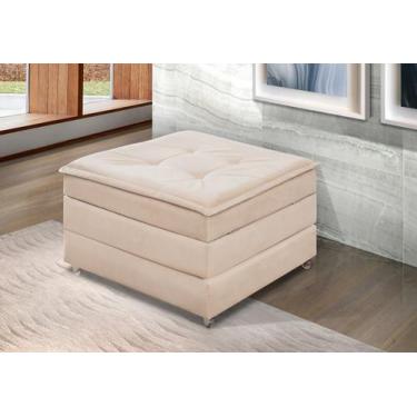 Imagem de Puff Vira Cama Solteiro Com Bau Para Visita Decoração Descanso Apartam