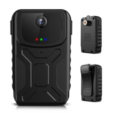 Imagem de waillynice Mini câmera impermeável 1080p FHD com ângulo amplo de 140°, bateria de 6 horas e suporte de 128 g, câmera corporal para ciclismo, painel de carro, esportes e patrulha (KS-870b, 0GB)