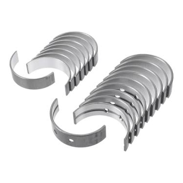 Imagem de ACROPIX Kit de rolamento principal e biela Nº 1170137020/1304137010 para Toyota Corolla 2006-2014 Rolamento da haste do virabrequim do motor metal prateado 18 peças