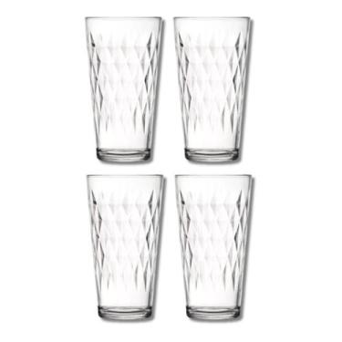 Imagem de 4 Copo de Vidro Vitrage Transparente 350ML Nadir Suco Água - NADIR FIG