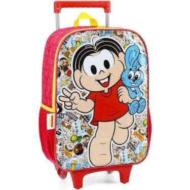 Imagem de Mochila de Rodinhas Infantil Turma da Mônica Vermelho IC39302MN - Luxc