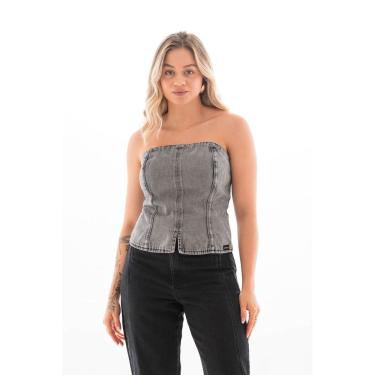 Imagem de Top Corset Jeans Feminino Arauto Black