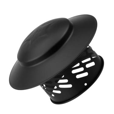 Imagem de Ankuce Tampa de chaminé superior de cone, tampa de cobertura de chaminé redonda cobertura de tela externa para lareira cobertura de tubo de fogão externo (copo de 7,6 cm - preto)