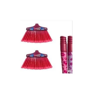 Imagem de Conjunto de 2 Vassouras Pink Plus com Cabos