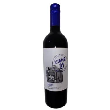 Imagem de Vinho Merlot Chileno Tinto Seco Jovem Arrivo 31 Aromas Frutado Notas Expressivas de Morango e Framboesa Taninos Suaves Elegante Sedoso e Corpo Médio 750 ml