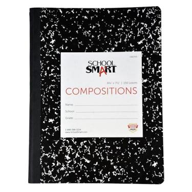 Imagem de School Smart Livro de composição pautado com capa dura, 150 folhas, 24 x 18 cm - 086769