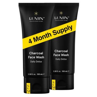 Imagem de Lavagem facial Lumin Charcoal Daily Detox Hydrating, pacote com 2 unid