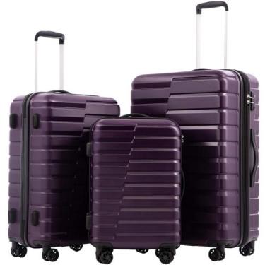 Imagem de Mala expansível Luggage Coolife PC ABS TSA, conjunto de 3 peças