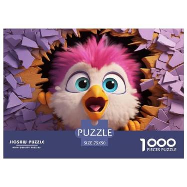 Imagem de Pássaro 1000 peças quebra-cabeça animal 3D adultos brinquedo divertido jogo intelectual decoração de casa jogo educativo brinquedo de alívio de estresse premium e durável 1000 peças (75 x 50 cm)