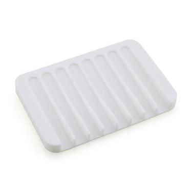 Imagem de Kit Com 3 Saboneteiras em silicone com Dreno mantém o sabonete novo - 