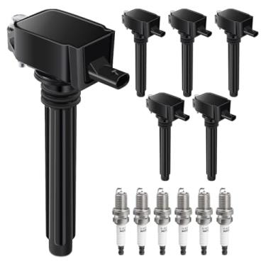Imagem de ZYFZZDS Bobina De Ignição E Vela Uf648 Compatível Com Chrysler 200 300 Town Country Dodge Avenger Challenger Charger Durango Grand Caravan Journey Jeep Wrangler Ram 1500 2500 3500 Substitui C1791 (2